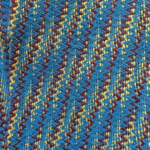 TW Weaving Gold, burgundy, blue advancing twill 100% rayon scarf