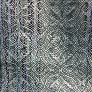 TW Weaving - Light blue, teal and crystal cove variegated snakeskin variation scarf. 100% rayon.