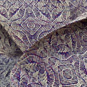 TW Weaving Rayon and Tencel Almond and Heliotrope tonal 68" x 10.75" excluding fringe