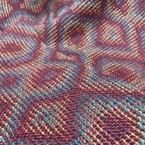 TW Weaving Rayon and Tencel Multi-color / Copper Echo weave 81" x 9" excluding fringe
