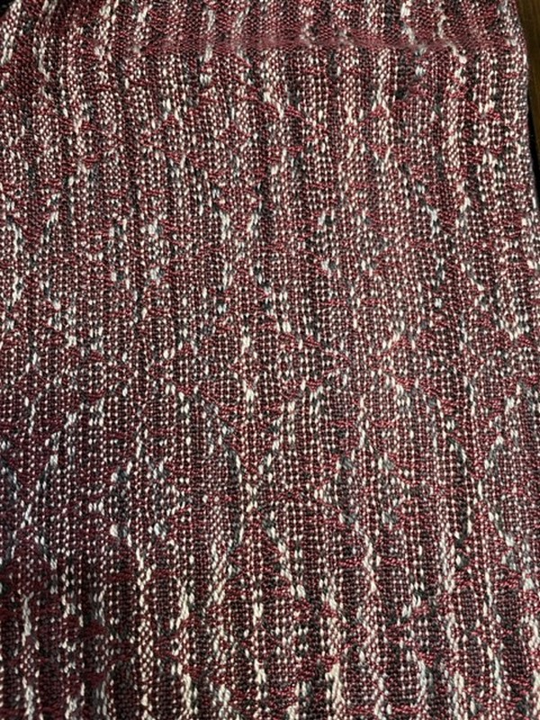 TW Weaving Tencel and Rayon "Shadow" Variegated and Wine 66" x 8" excluding fringe