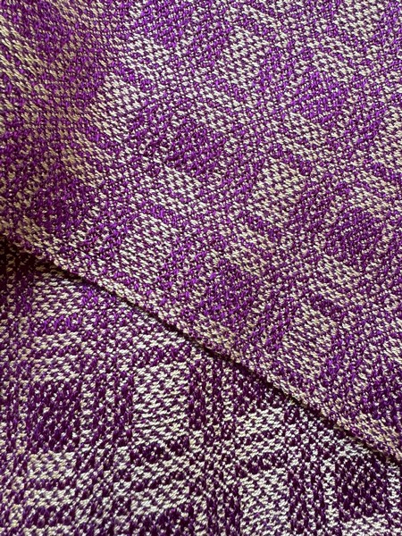TW Weaving Tencel and Rayon Purple red/ Gold 63" x 7" excluding fringe